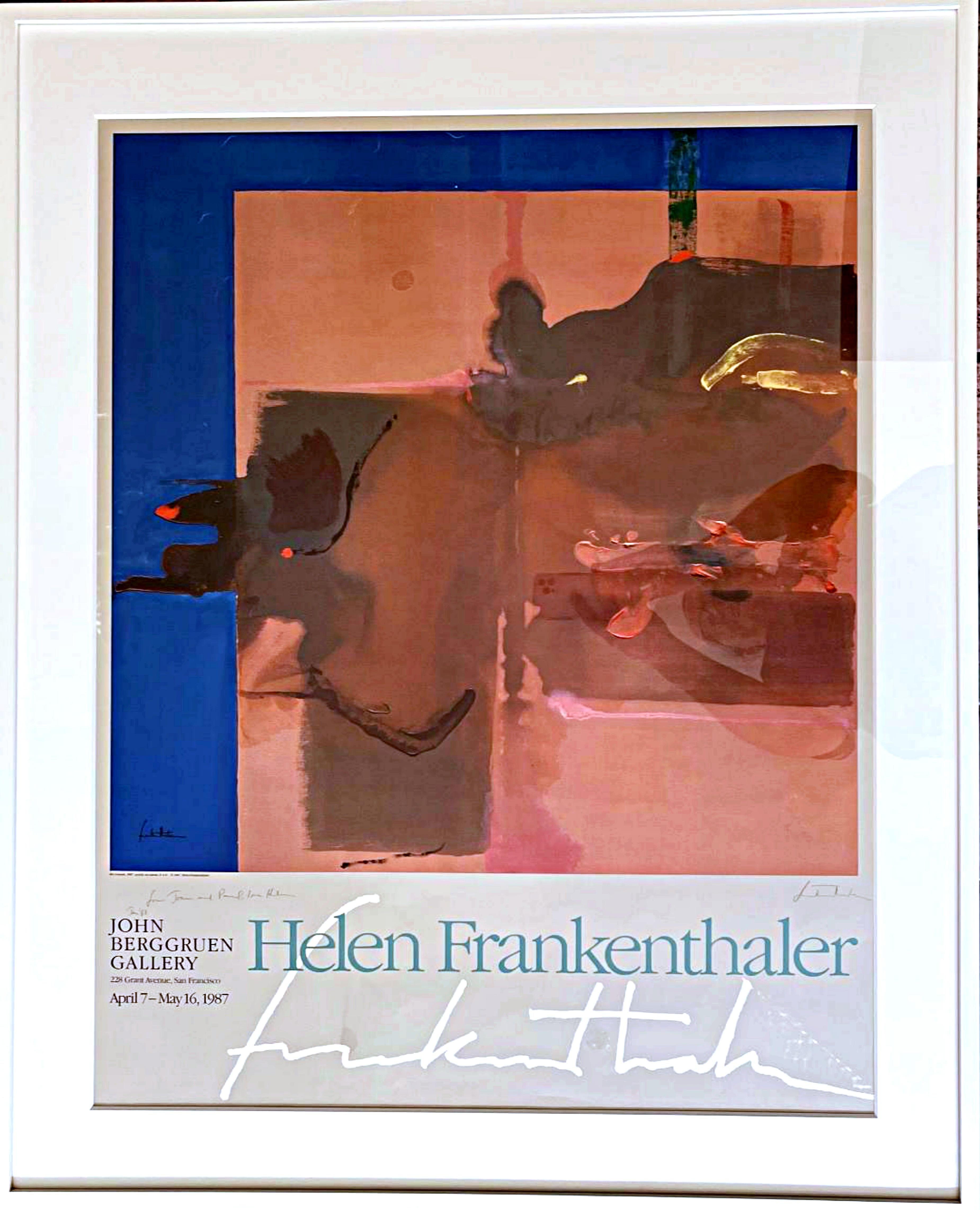 Helen Frankenthaler Abstract Print - Abstract Expressionist poster (Hand signed and inscribed by Henen Frankenthaler)