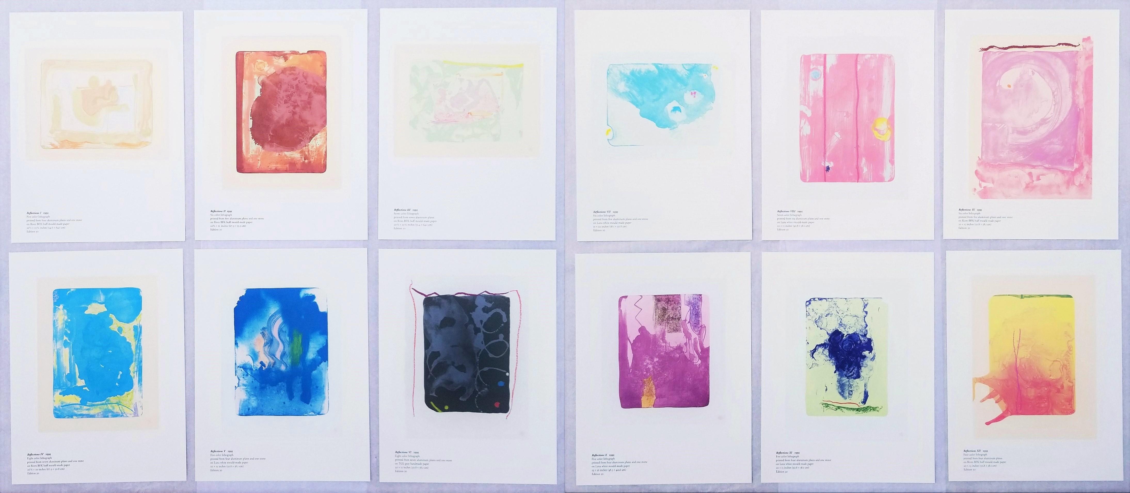 Artist: (after) Helen Frankenthaler (American, 1928-2011)
Title: "Helen Frankenthaler: Reflections (Catalog of 12 Prints)"
Series: (after) Reflections
*Issued unsigned
Year: 1995
Medium: The Complete Set of 12 Offset-Lithograph reproductions on
