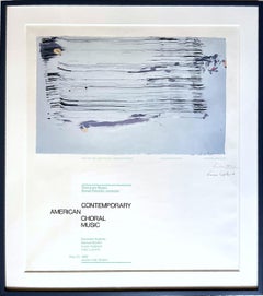 Offset lithograph poster (Signed by both Helen Frankenthaler and Aaron Copland)