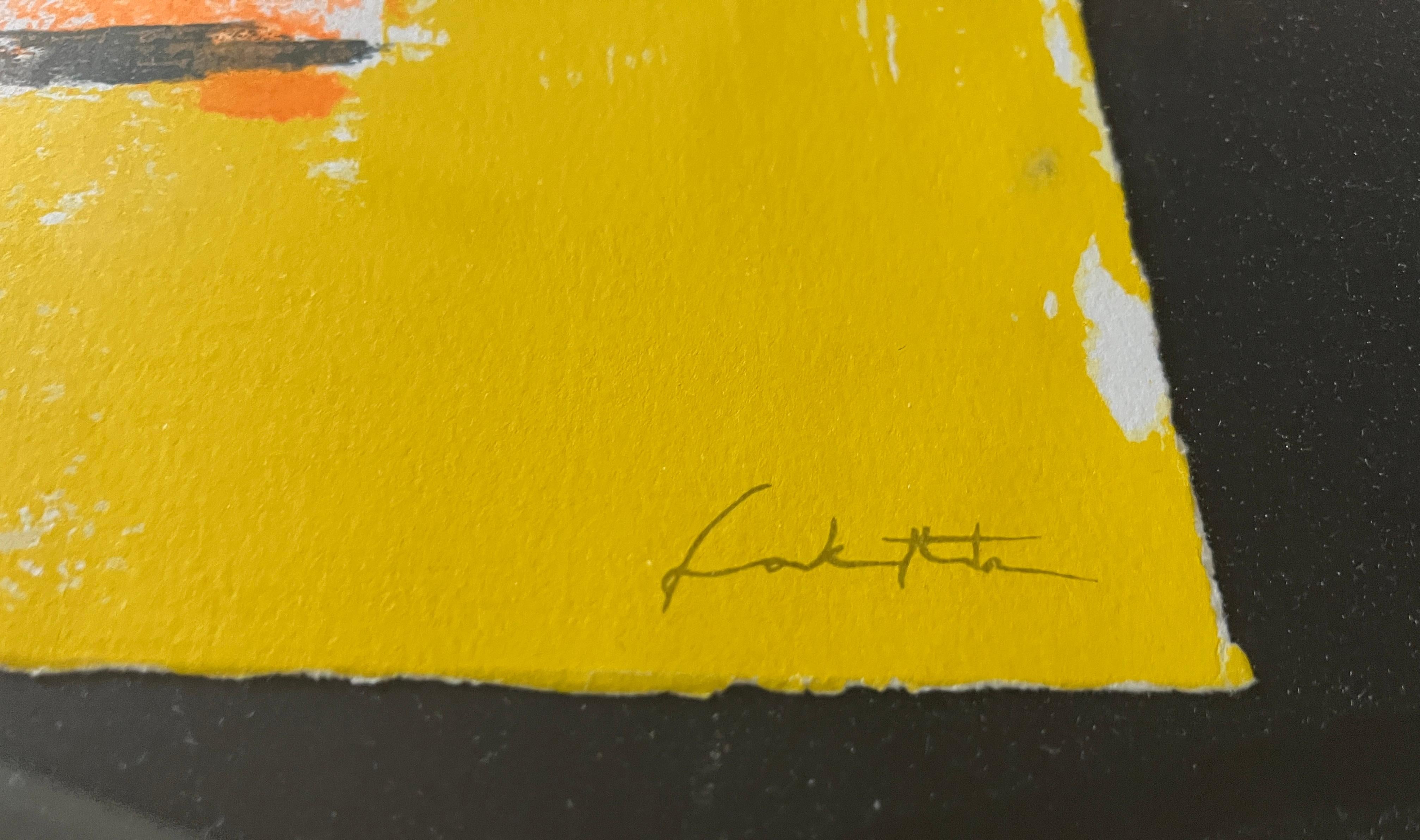 Screenprint in colors on wove paper.  Signed by the artist in pencil and also numbered 96/126 in pencil.  Published by Lincoln Center List Poster and Print Program, New York.
Second signature printed.