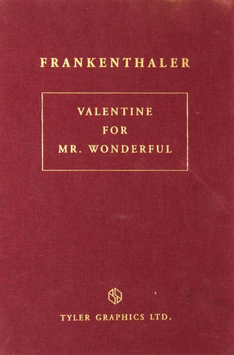 Artistics : Helen Frankenthaler
Titre : Valentine pour M. Merveilleux
Année : 1995
Medium : 7 gravures originales en couleurs, aquatinte, gravure et gaufrage imprimées à partir de 11 plaques de cuivre et de 5 plaques de plastique, avec poèmes