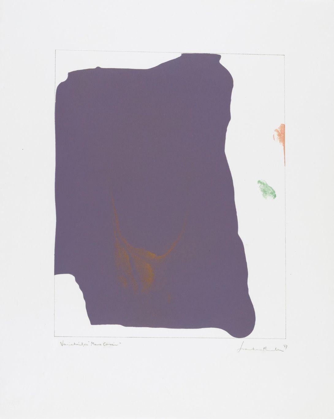 Helen Frankenthaler Abstract Print -  Variation I on "Mauve Corner"