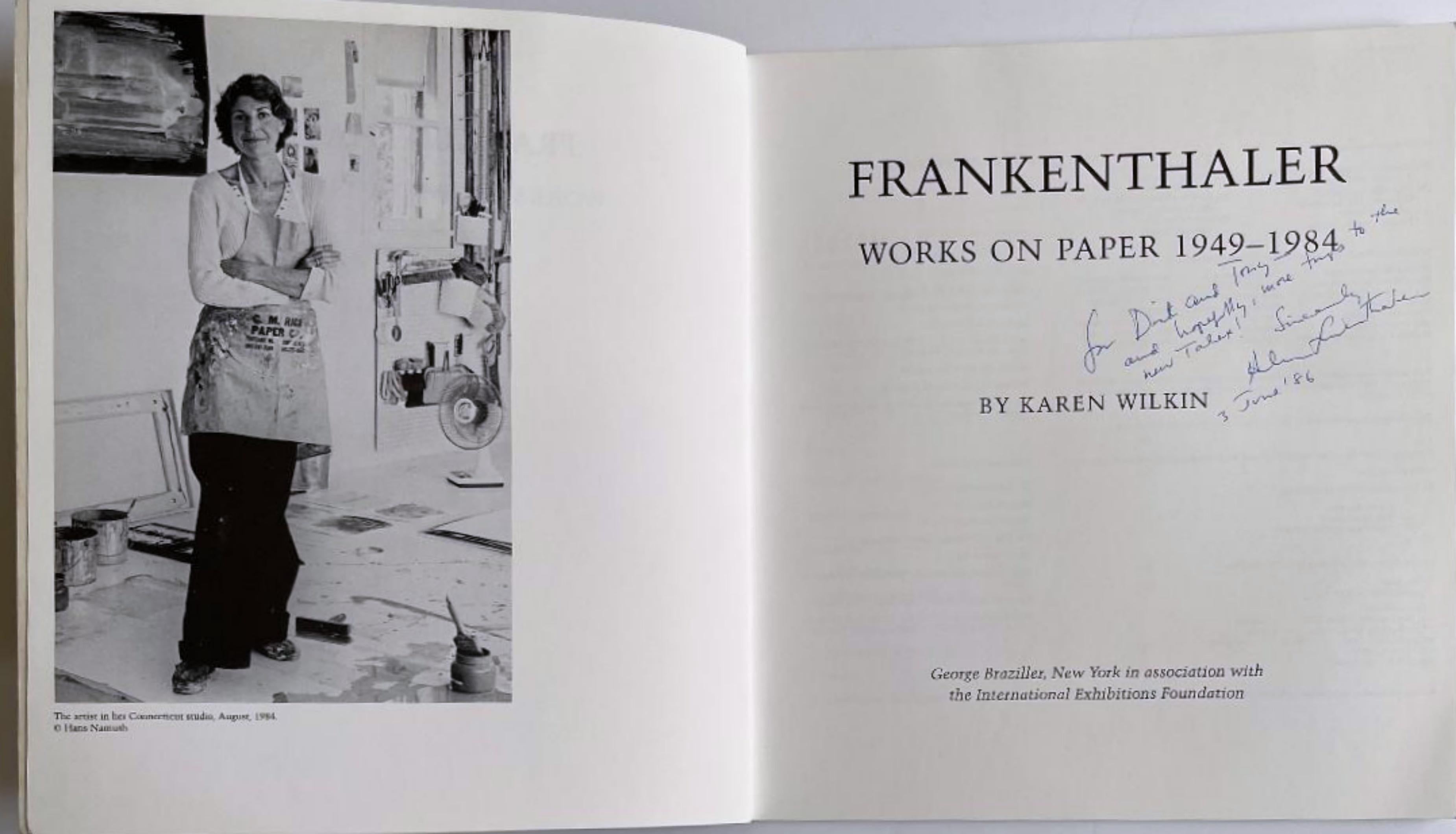Book: Works on Paper 1949-1984 (Hand signed & inscribed by Helen Frankenthaler) For Sale 3