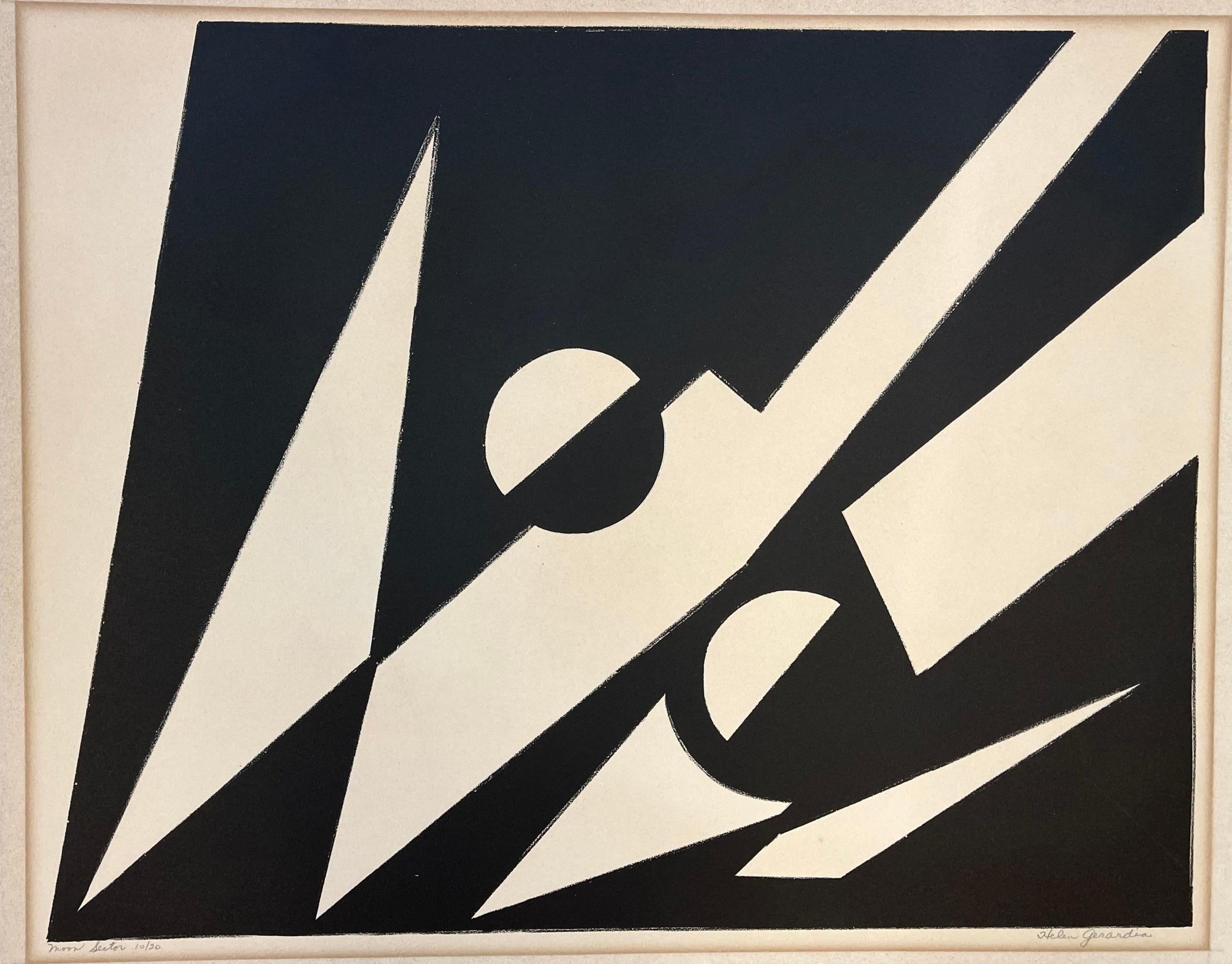 Helen Gerardia Abstract Print - MOON SECTOR