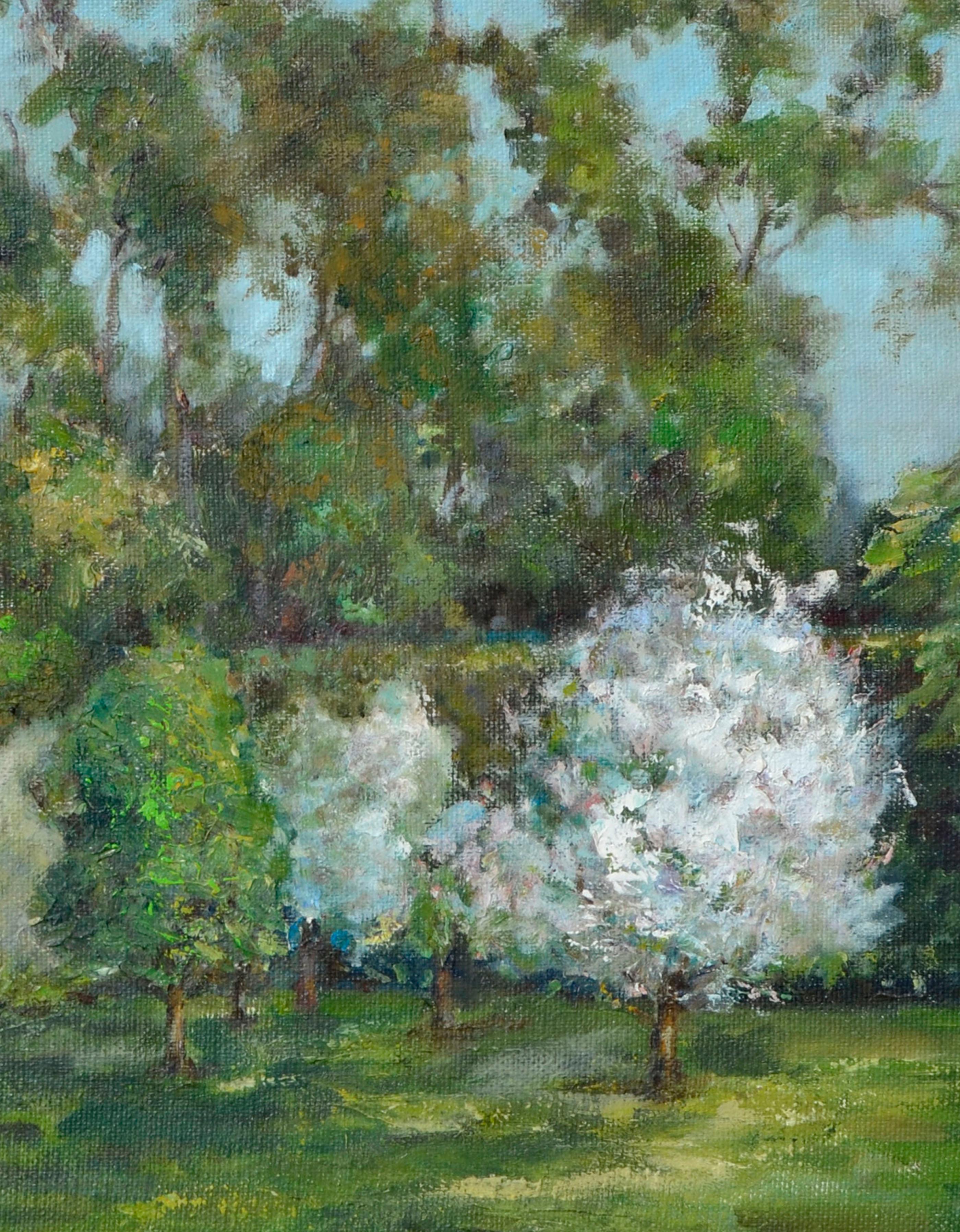 Trees in Spring - American Impressionist Painting by Helen Enoch Gleiforst