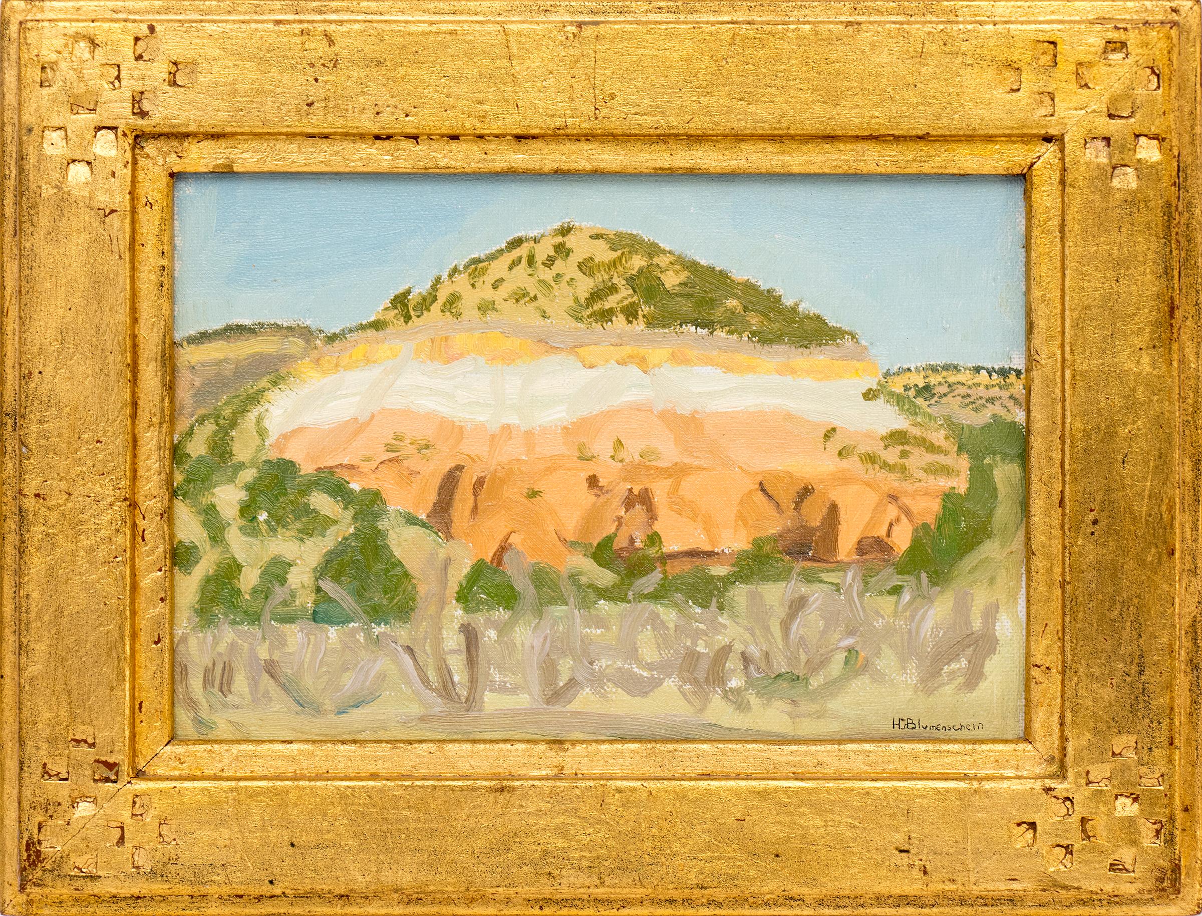 Navajo Canyon, Mountain Canyon near Taos, New Mexico, 1920s Southwest Landscape - Painting by Helen Blumenschein