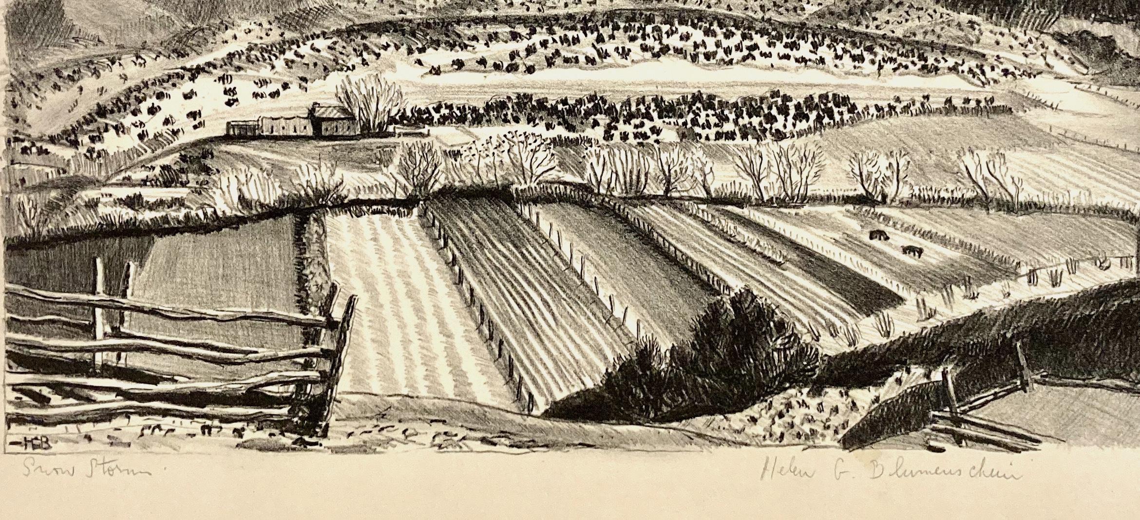 Helen Greene Blumenschein è nata a Brooklyn da genitori già artisti professionisti. La famiglia si trasferì a Taos quando Blumenschein aveva dieci anni.  e sono entrati a far parte della comunità degli artisti.

Un soggiorno parigino nel 1929-31