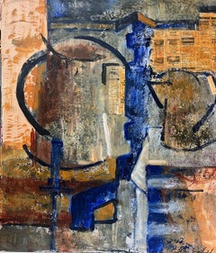 British Modernist Oil Painting Still Life of Two Jugs, 20th century