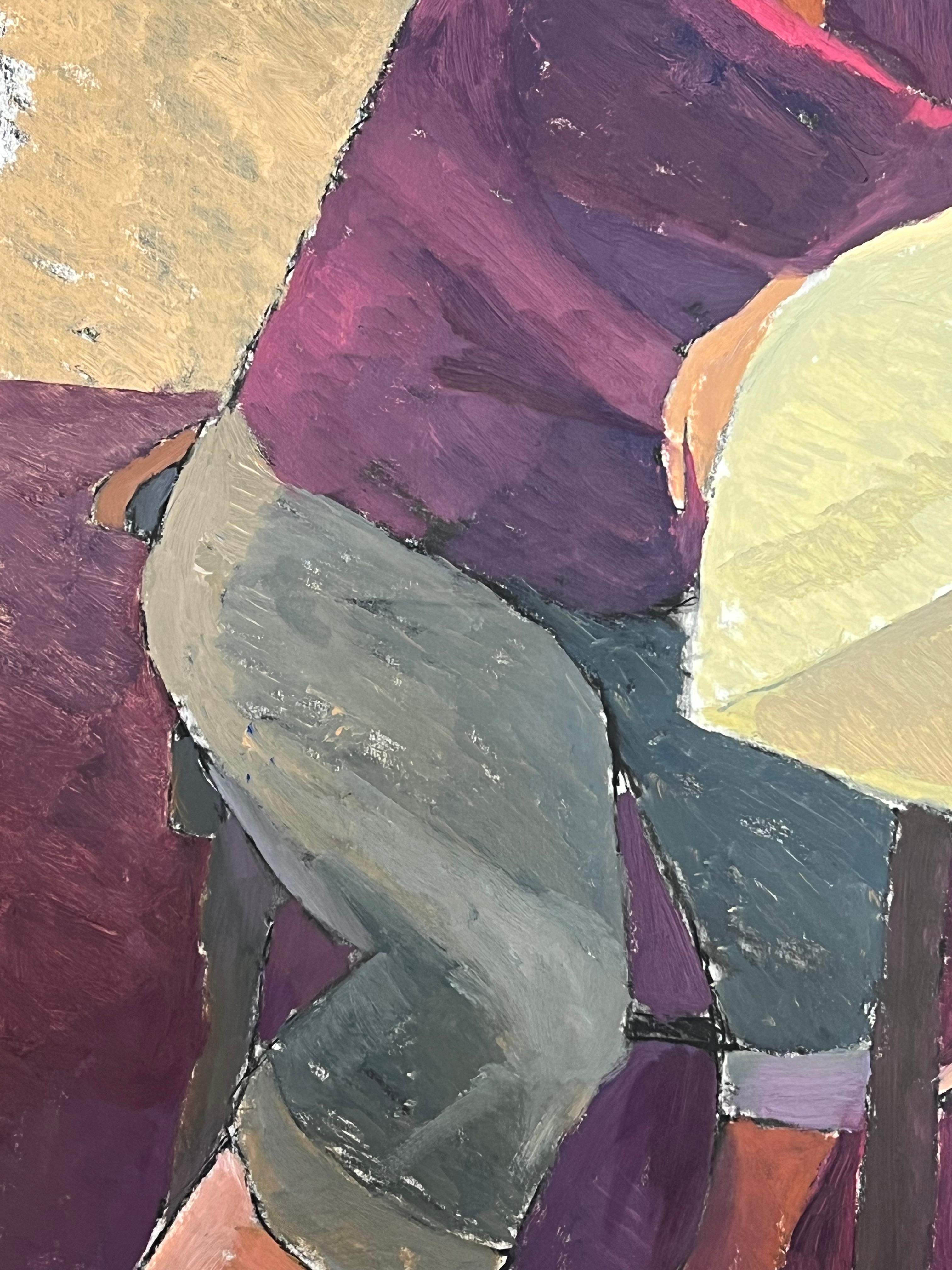 Figura contemplativa
di Helen Greenfield (Regno Unito, XX secolo) 
pittura a guazzo su carta d'artista, senza cornice
carta d'artista: 25,5 x 15 pollici
condizioni: complessivamente molto buone
provenienza: tutti i quadri che abbiamo di questo