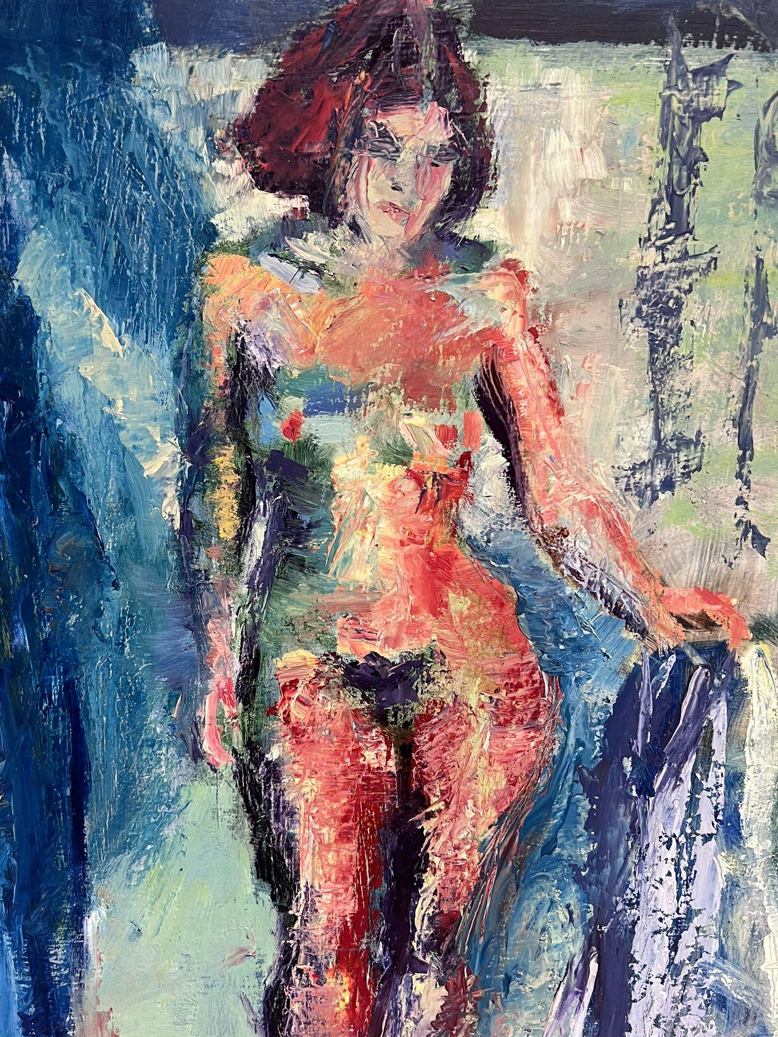 English Impressionist Oil Painting Artists Nude Model Posed For The Artist im Angebot 3