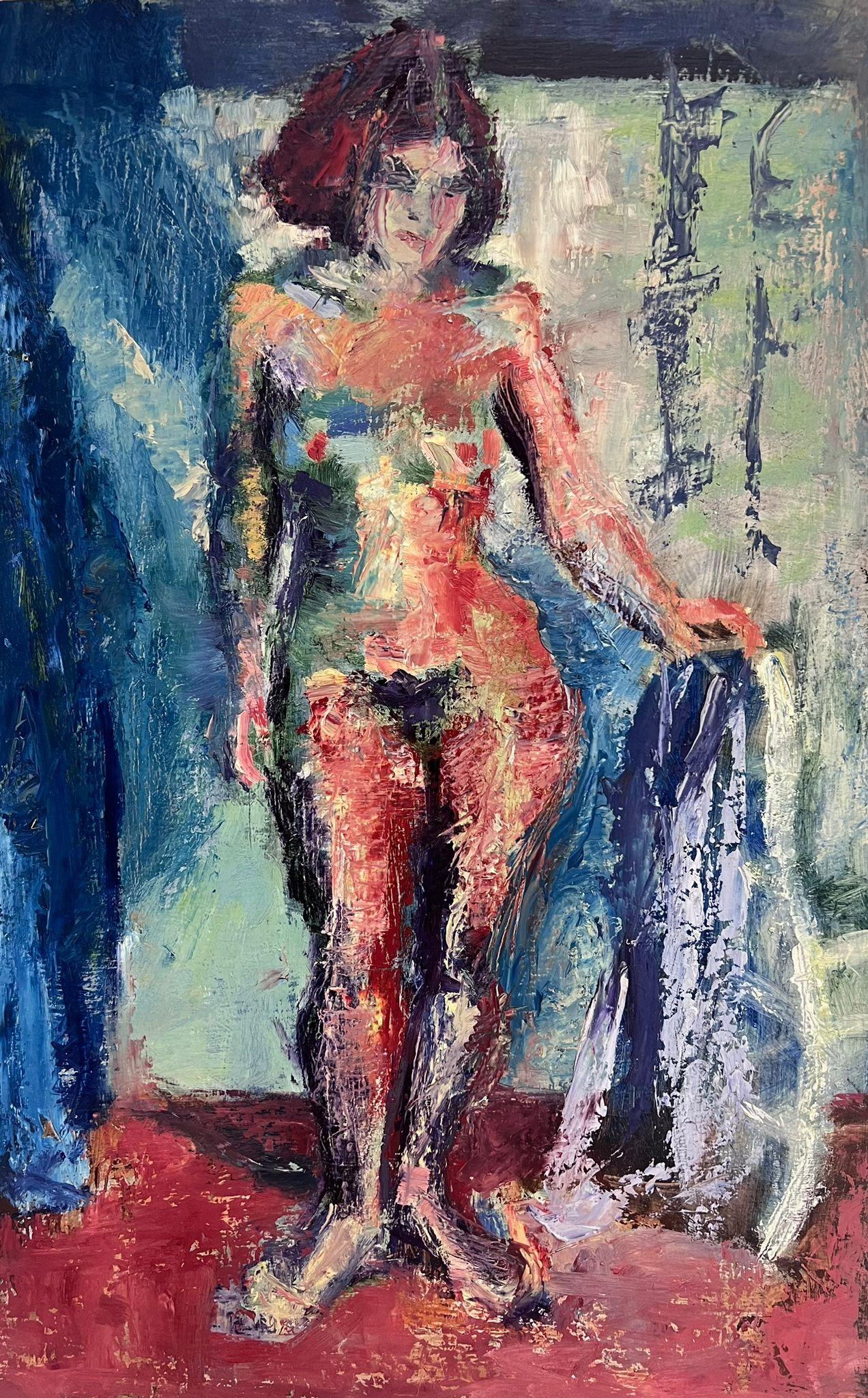 Nude Painting de Helen Greenfield - English Impressionist Pintura al Óleo Artistas Modelo Desnuda Posando Para El Artista