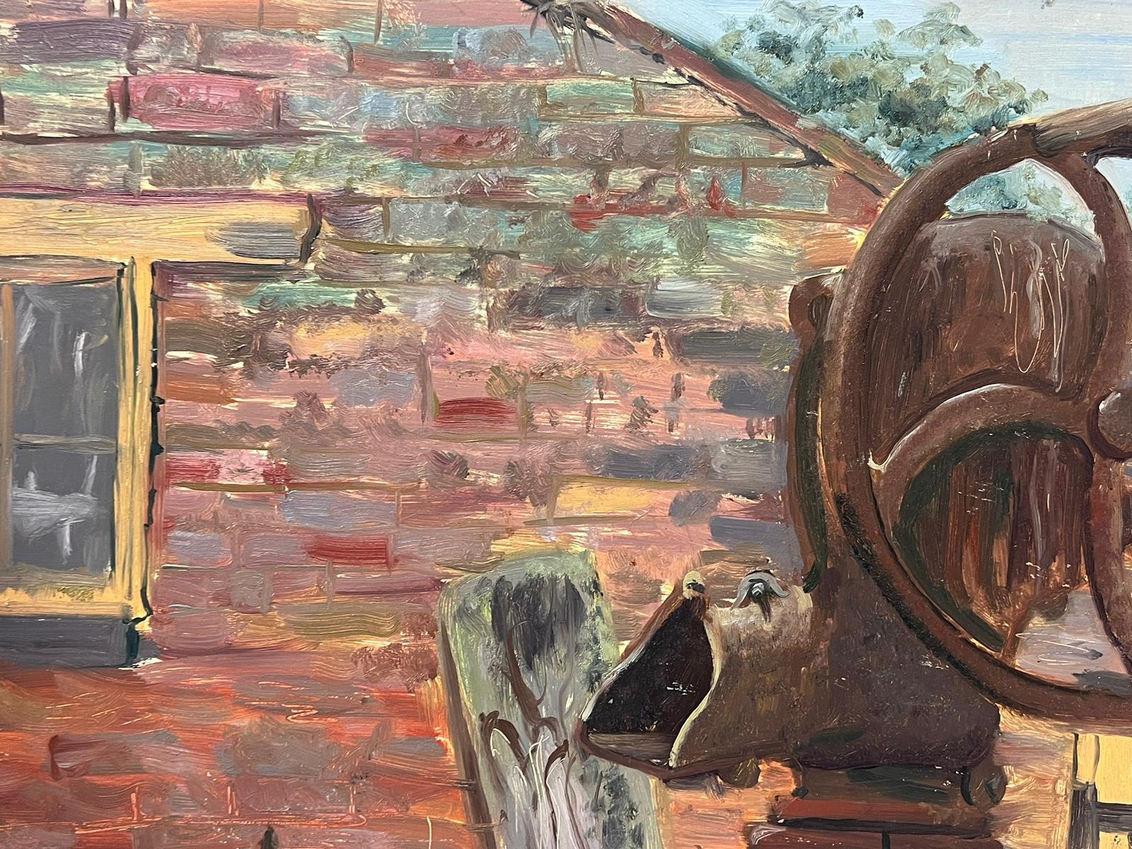 The Sluice Gates
by Helen Greenfield (British 20th century) 
oil painting on board, unframed
board: 16 x 24 inches
condition: overall very good
provenance: all the paintings we have by this artist have come from their studio sale in England

Helen