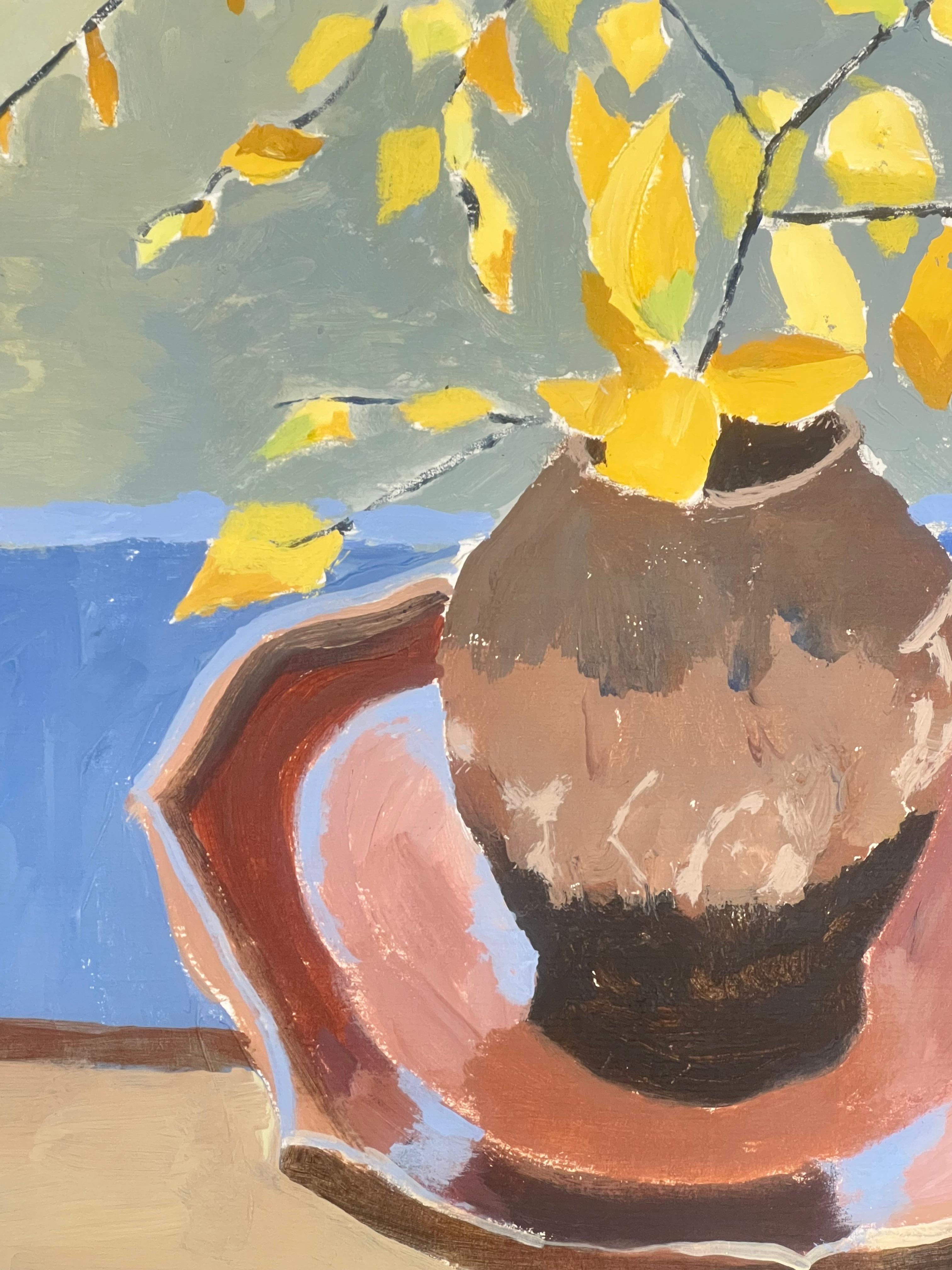 Natura morta contemporanea
di Helen Greenfield (Regno Unito, XX secolo) 
pittura a guazzo su carta d'artista, senza cornice
carta d'artista: 23 x 18 pollici
condizioni: complessivamente molto buone
provenienza: tutti i quadri che abbiamo di questo