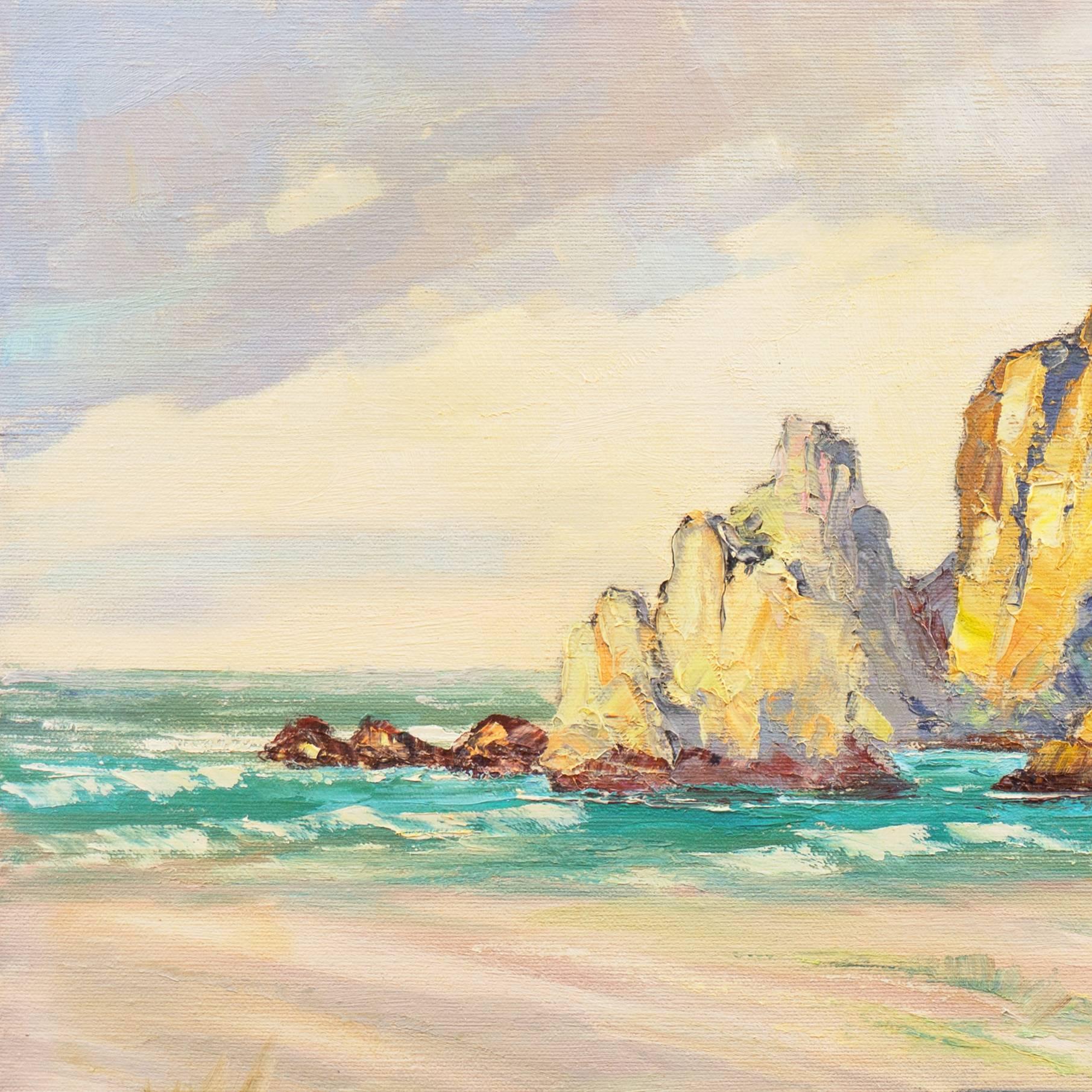 California Cove, Orange County', Laguna Beach Art Association, Chouinard - Painting Postimpressionismo di Helen Hafer