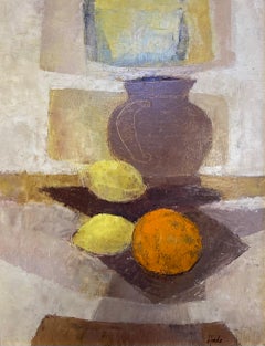 Vintage Still life with Lemons and Jug