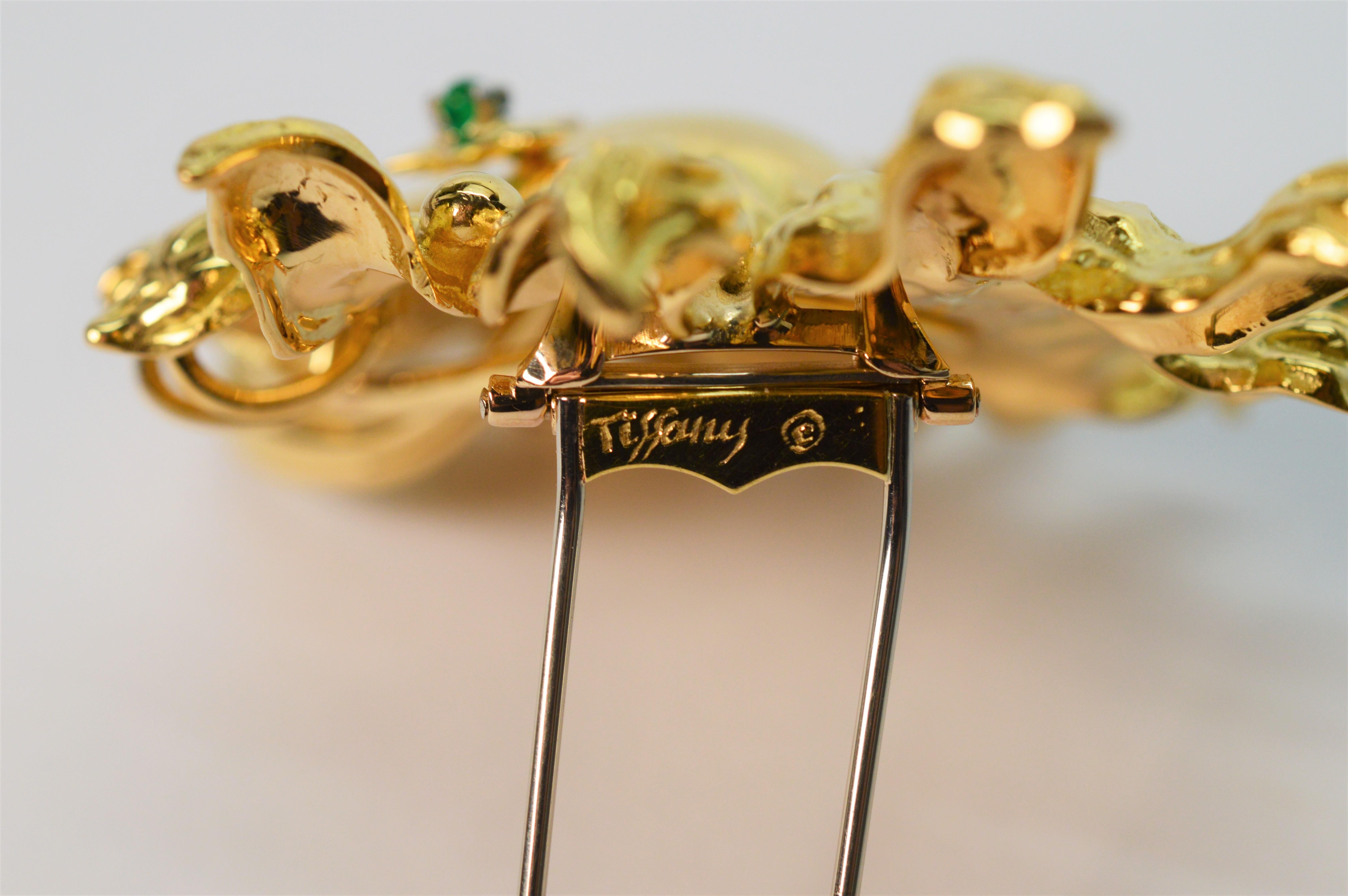 Women's Helen Hayes Woman of the Year Gold Presentation Custom Brooch by Tiffany