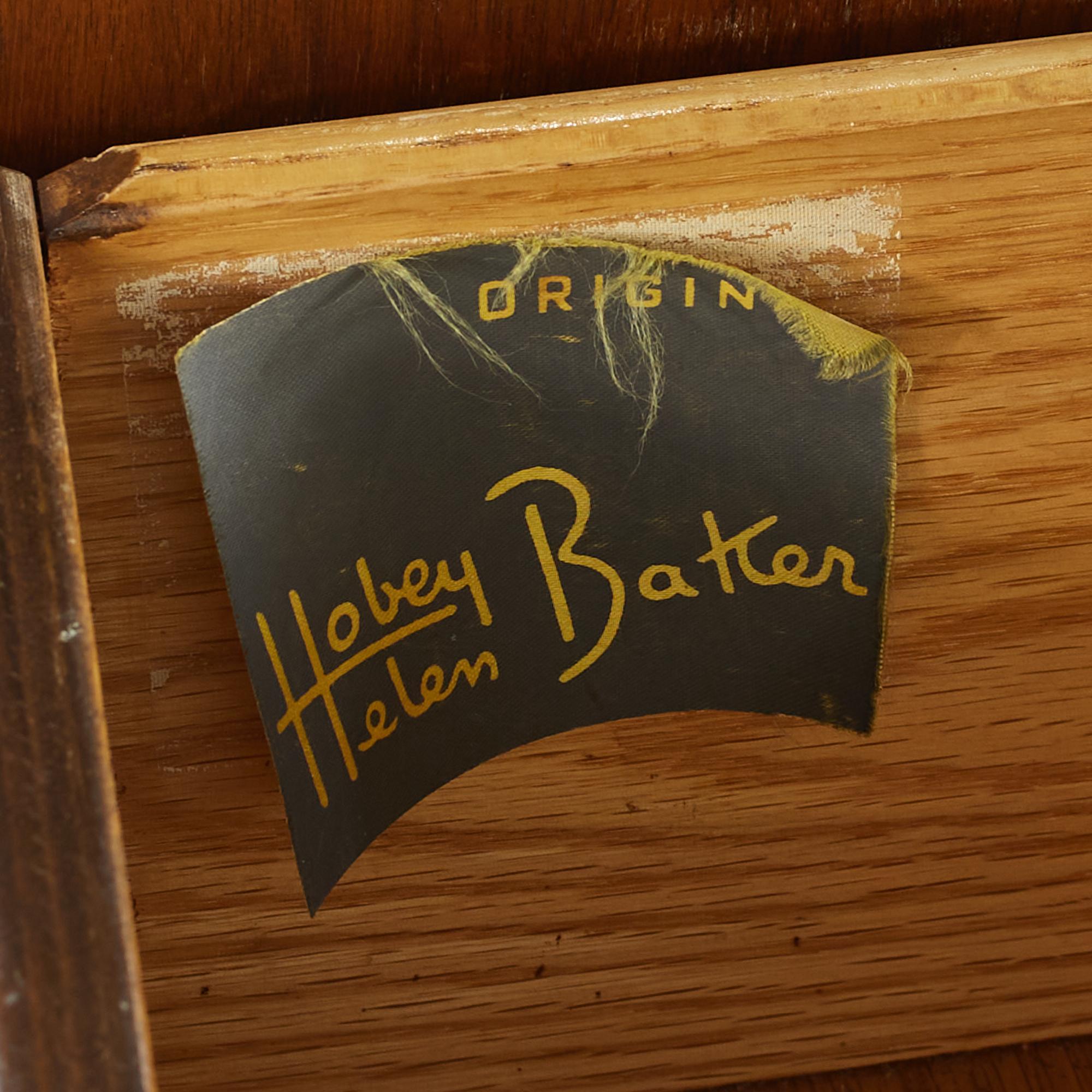 Commode basse Helen Hobey Baker mi-siècle en noyer et bois de ronce en vente 2