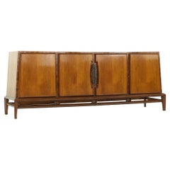 Helen Hobey Baker Midcentury Walnut and Burlwood Lowboy Dresser