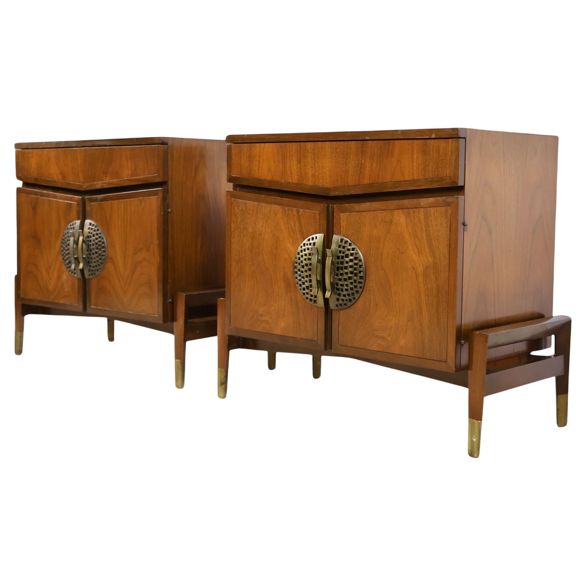 Helen Hobey Baker Pair of Vintage Mid Century Modern Nightstands c. 1960s