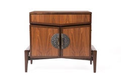 Helen Hobey for Baker Walnut and Bronze Nightstands