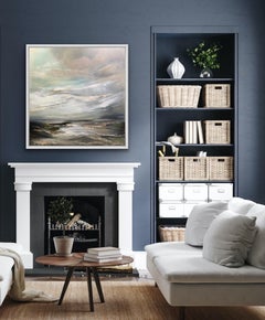 Coastal Skies, Welsh Seascape Painting, Textured Landscape Painting Art of Wales