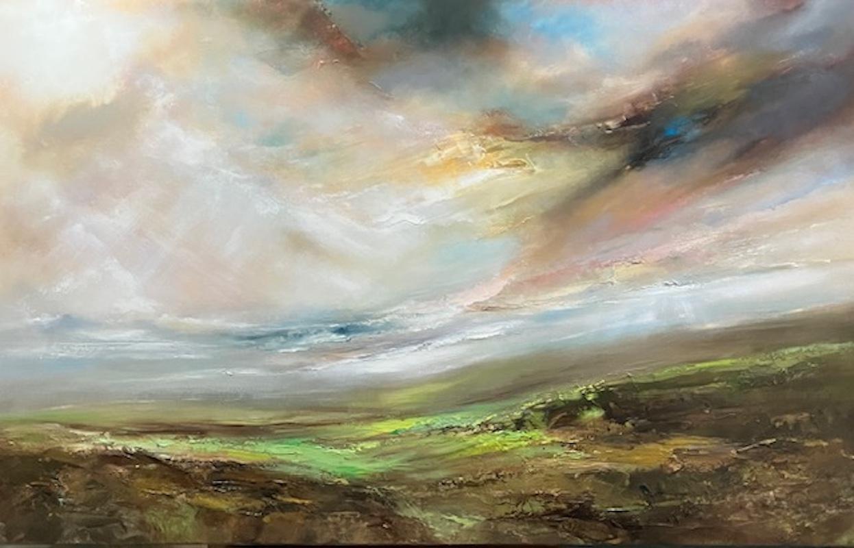 Helen Howells Landscape Painting - Elevation, original painting, landscape painting, contemporary, sky, nature