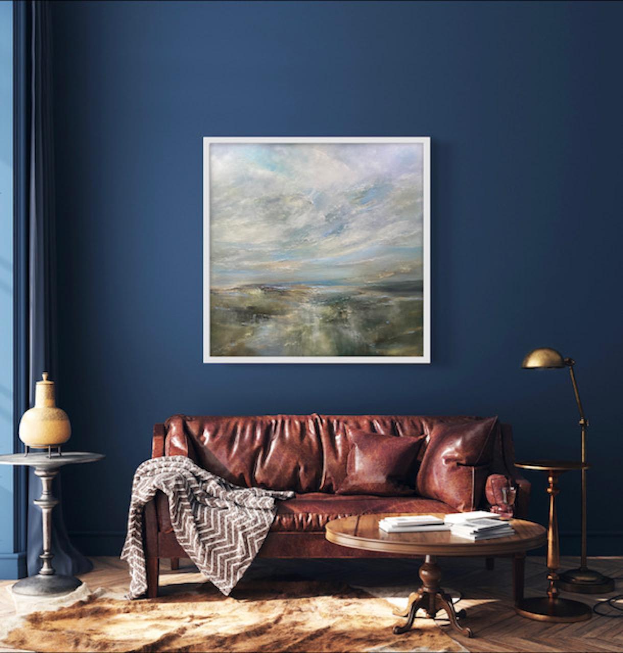 Costa Etérea, Pintura Original, Semi Abstracto, Paisaje, Naturaleza, cielo - Painting de Helen Howells