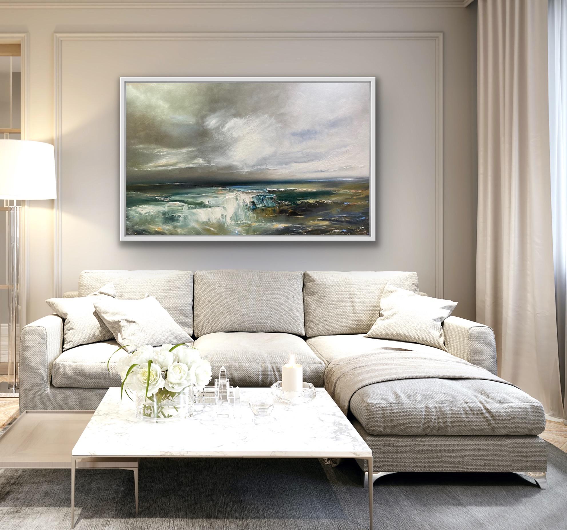 Ever Changing Day, Ocean Landscape Art, Contemporary Oil Painting For Sale 5