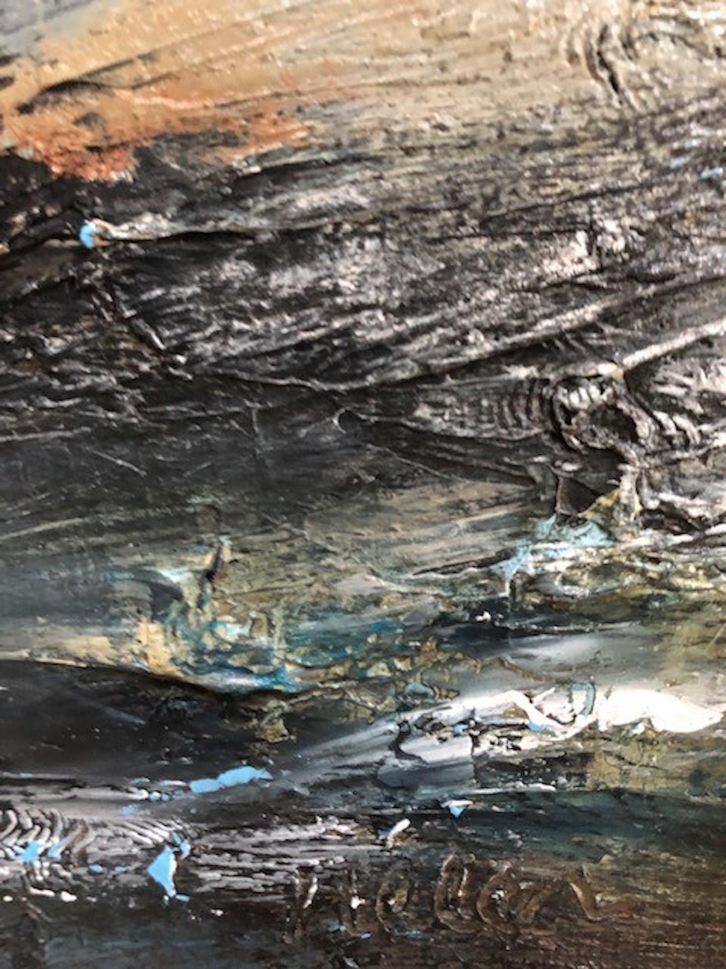 Helen Howells, Riflessi costieri, dipinto originale di paesaggio marino espressionista in vendita 4