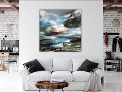 Helen Howells, Coastland, Original Painting, Contemporary Seascape Art