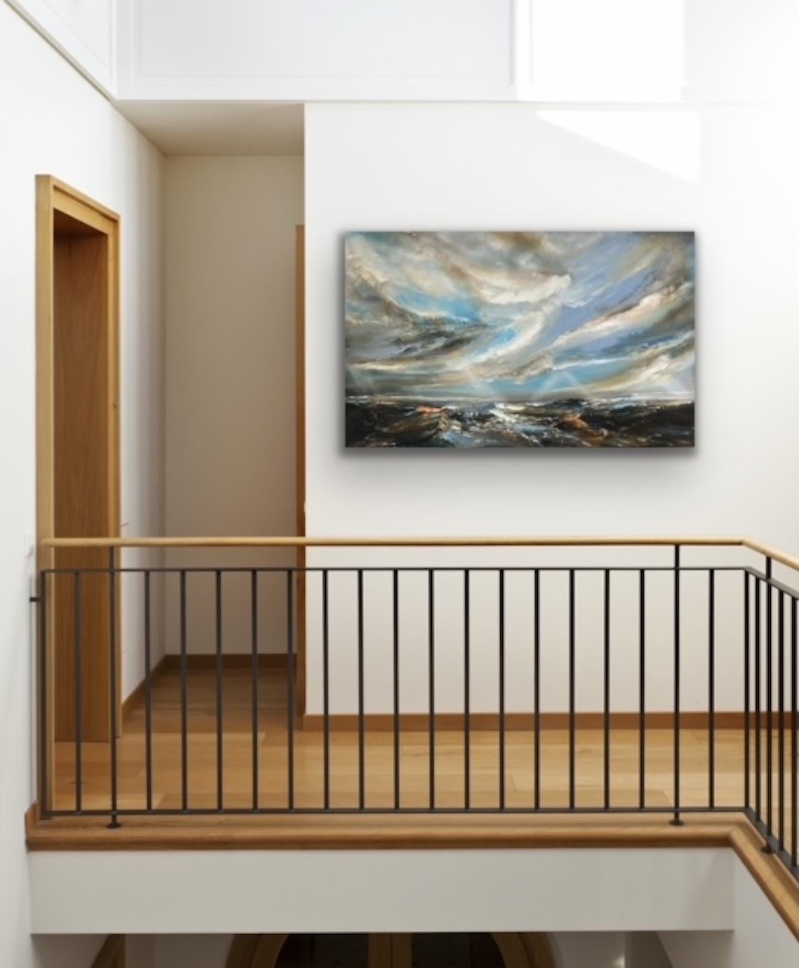Helen Howells, Half Tide, peinture originale de paysage marin, Art contemporain en vente 1