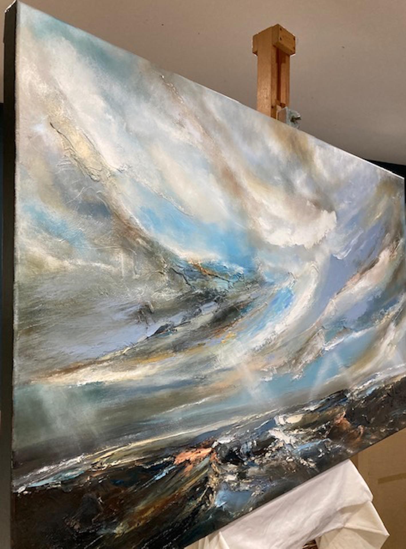 Helen Howells, Half Tide, peinture originale de paysage marin, Art contemporain en vente 5