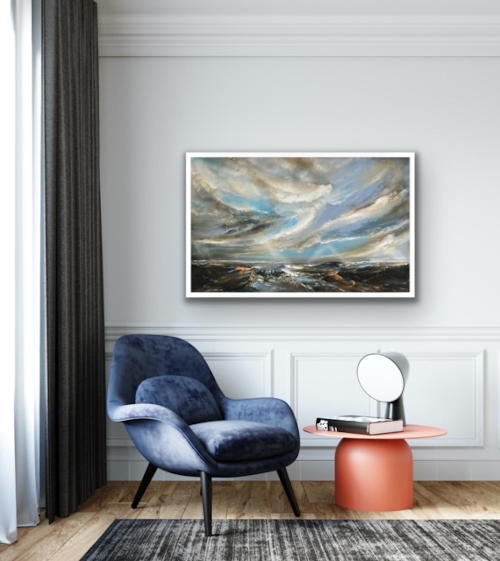 Helen Howells, Half Tide, peinture originale de paysage marin, Art contemporain en vente 7