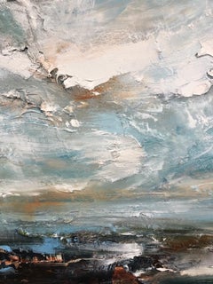 Helen Howells, Light across the Estuary, Original Oil Painting, Seascape Art
