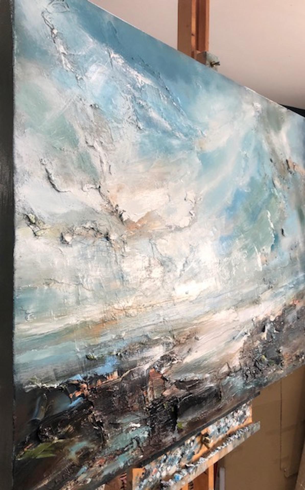 Helen Howells, Luz a través del estuario, Pintura al óleo original, Arte del paisaje marino en venta 5
