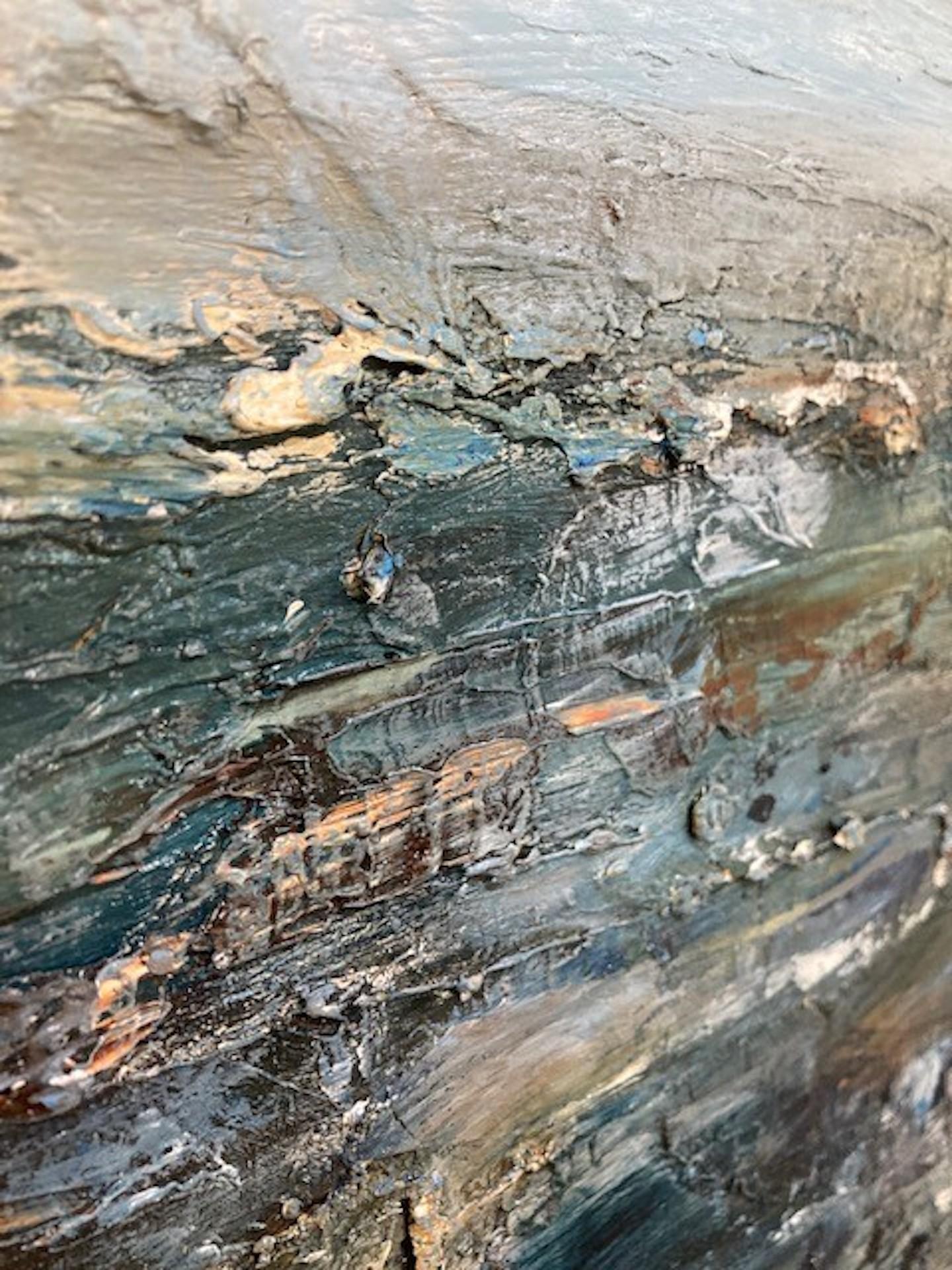 Helen Howells, Marea, Pintura original de paisaje marino, Arte de la costa del sur de Gales en venta 1