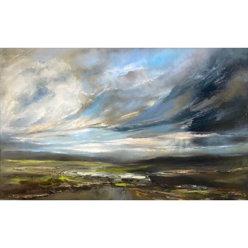 Étang du gardien avec huile sur toile, peinture de Helen Howells