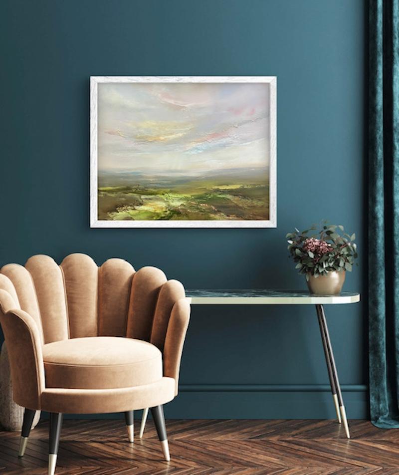 Passeggiata di tarda primavera, quadro originale, paesaggio, contemporaneo - Painting Impressionismo di Helen Howells