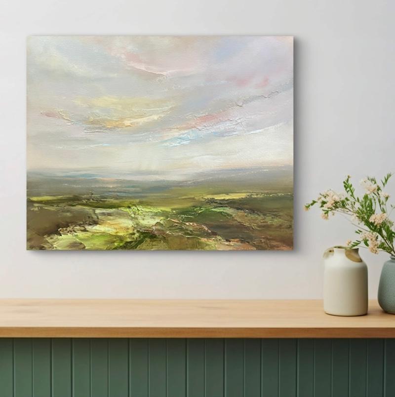 Passeggiata di tarda primavera, quadro originale, paesaggio, contemporaneo in vendita 1