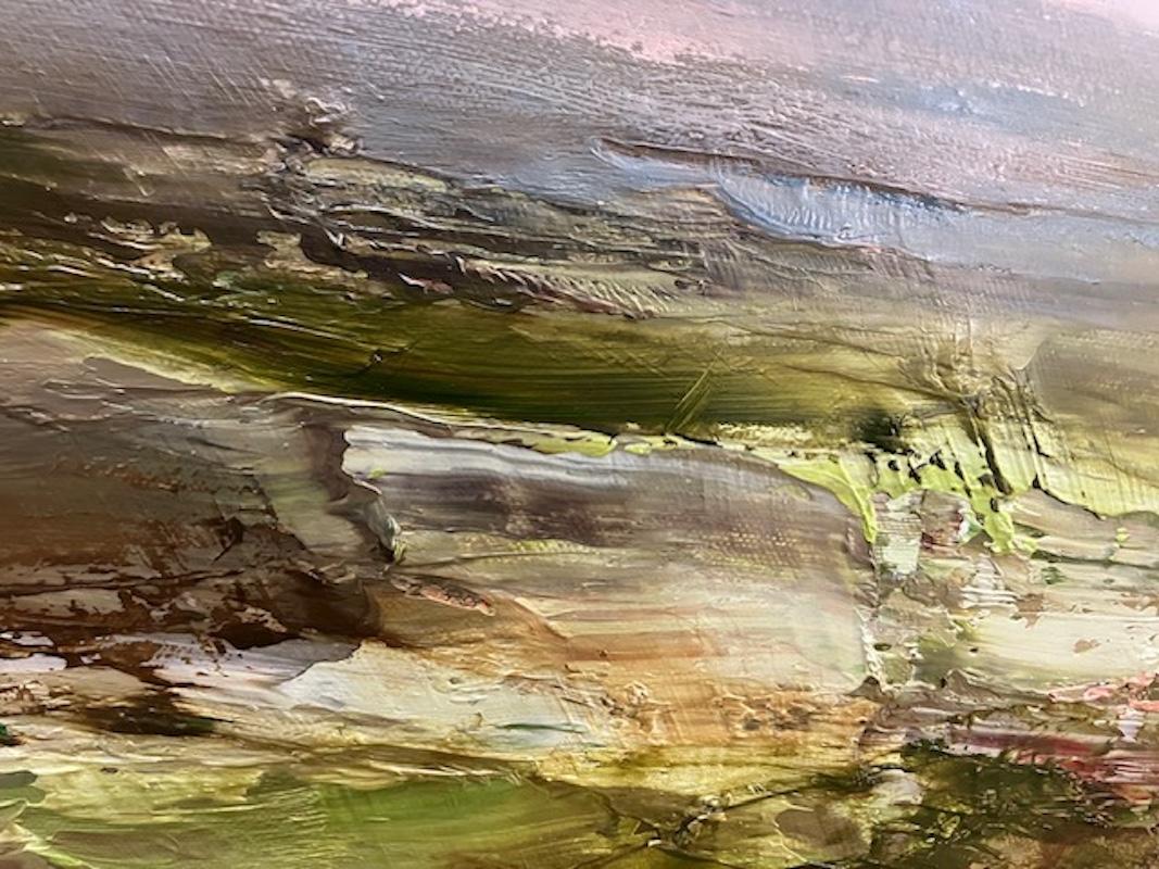 Passeggiata di tarda primavera, quadro originale, paesaggio, contemporaneo in vendita 2