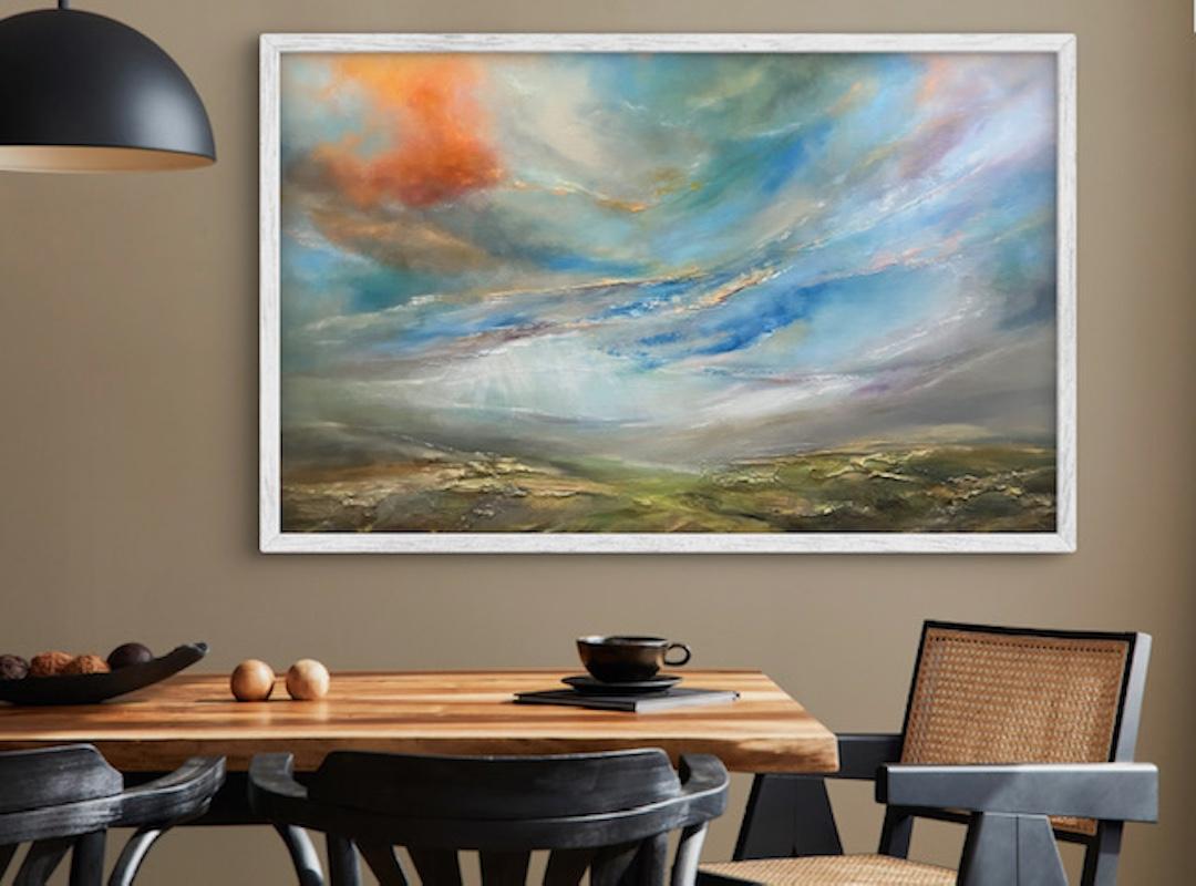 Mountain Majesty, Originalgemälde, Landschaft, Ölgemälde, zeitgenössisch (Impressionismus), Painting, von Helen Howells
