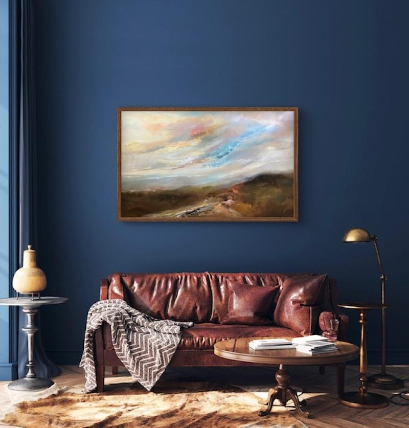Arroyo de montaña, pintura original, paisaje, contemporáneo en venta 5