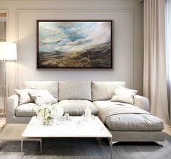 Mountain Top, Welsh Landscape Painting, Contemporary Textured Landscape Painting