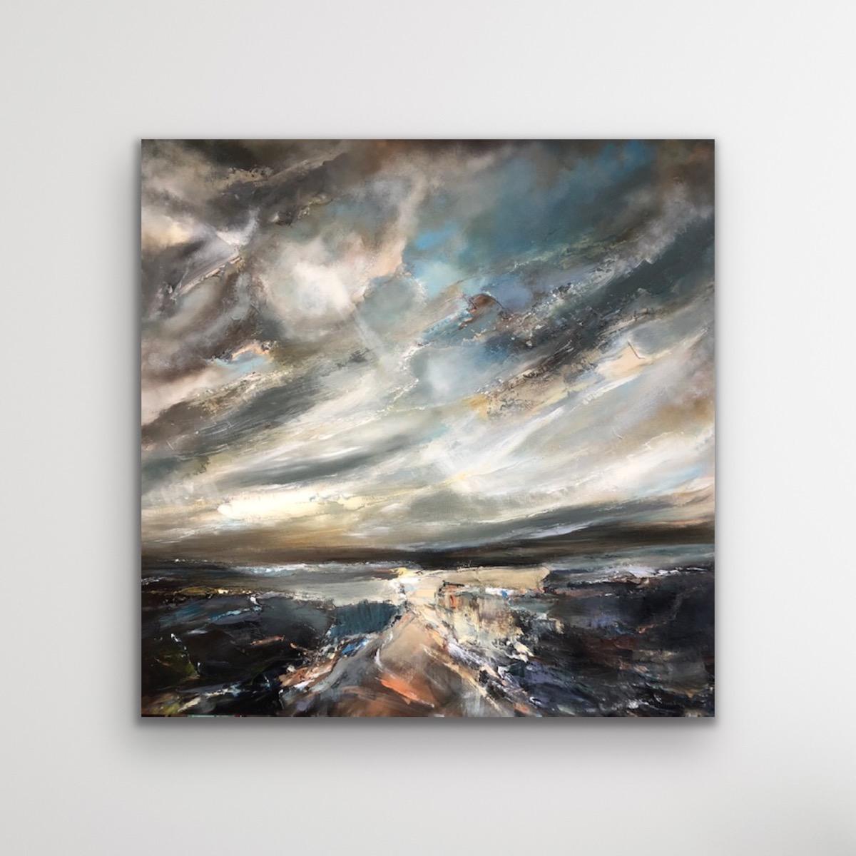 'Remembering' is an original seascape painting by Helen Howells. 'Remembering' was inspired by my beloved South Wales Coastline, and was painted during lockdown. Harnessing my memories, and emotions of many walks taken prior to restrictions. It is