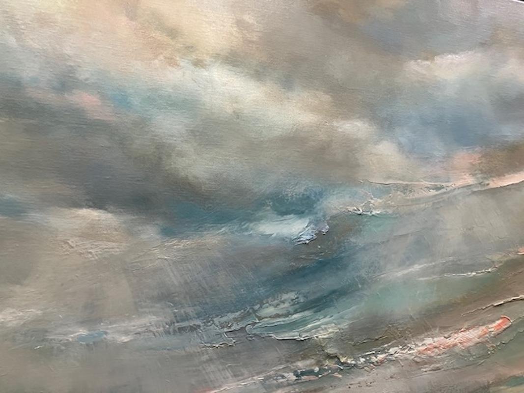 Soft Pink Mountain Sky, Originalgemälde, Landschaft, Ölgemälde, zeitgenössisch im Angebot 2
