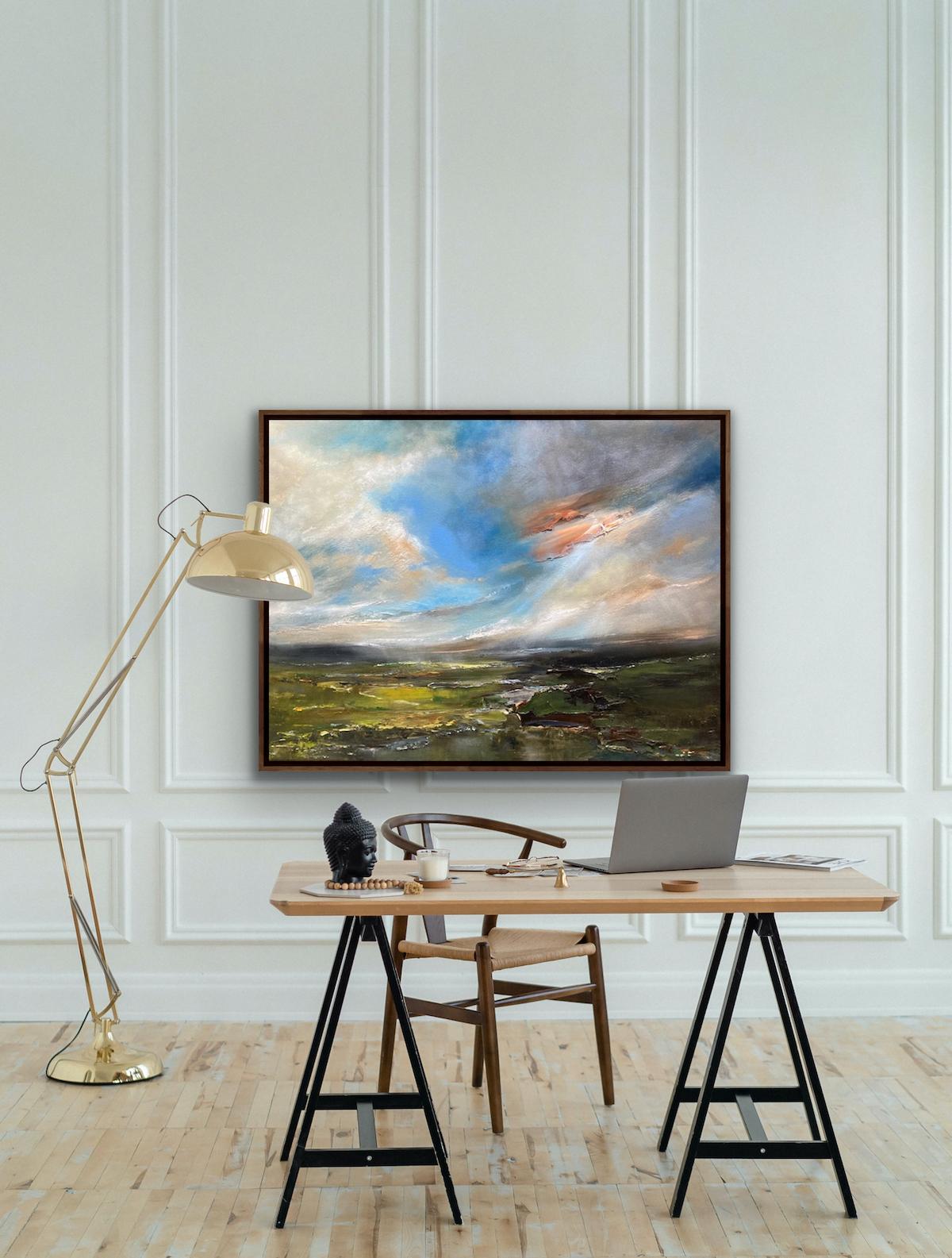 Sunday's Bimble, Helen Howells, Arte paisajístico, Óleo sobre lienzo, Arte del Impasto en venta 6