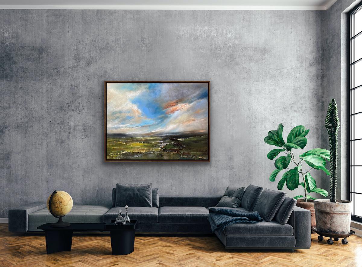 Sunday's Bimble, Helen Howells, Arte paisajístico, Óleo sobre lienzo, Arte del Impasto en venta 7
