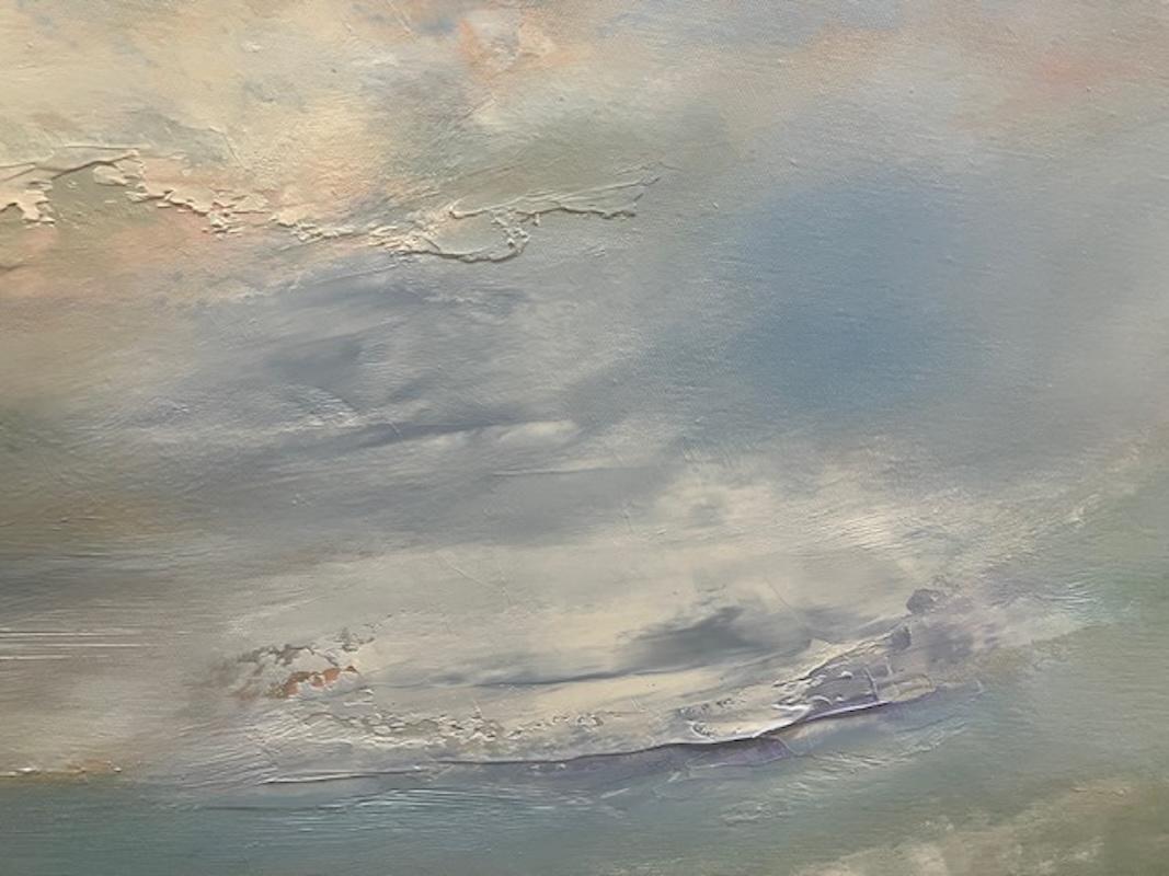 The Crossing (Grau), Landscape Painting, von Helen Howells