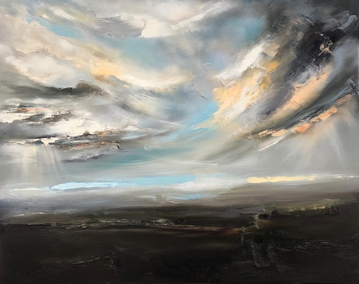 Helen Howells Abstract Painting - The Light Within, Welsh Landscape Painting, Expressionist Paintings South Wales