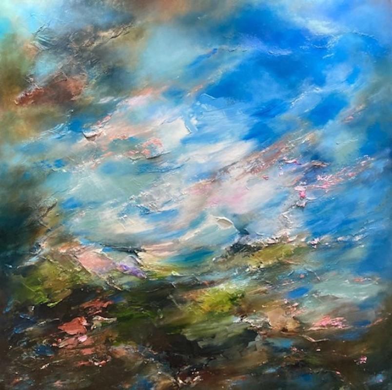 Through The Hedgerow and Through The Roses by Helen Howells- Abstract, Landscape For Sale 1